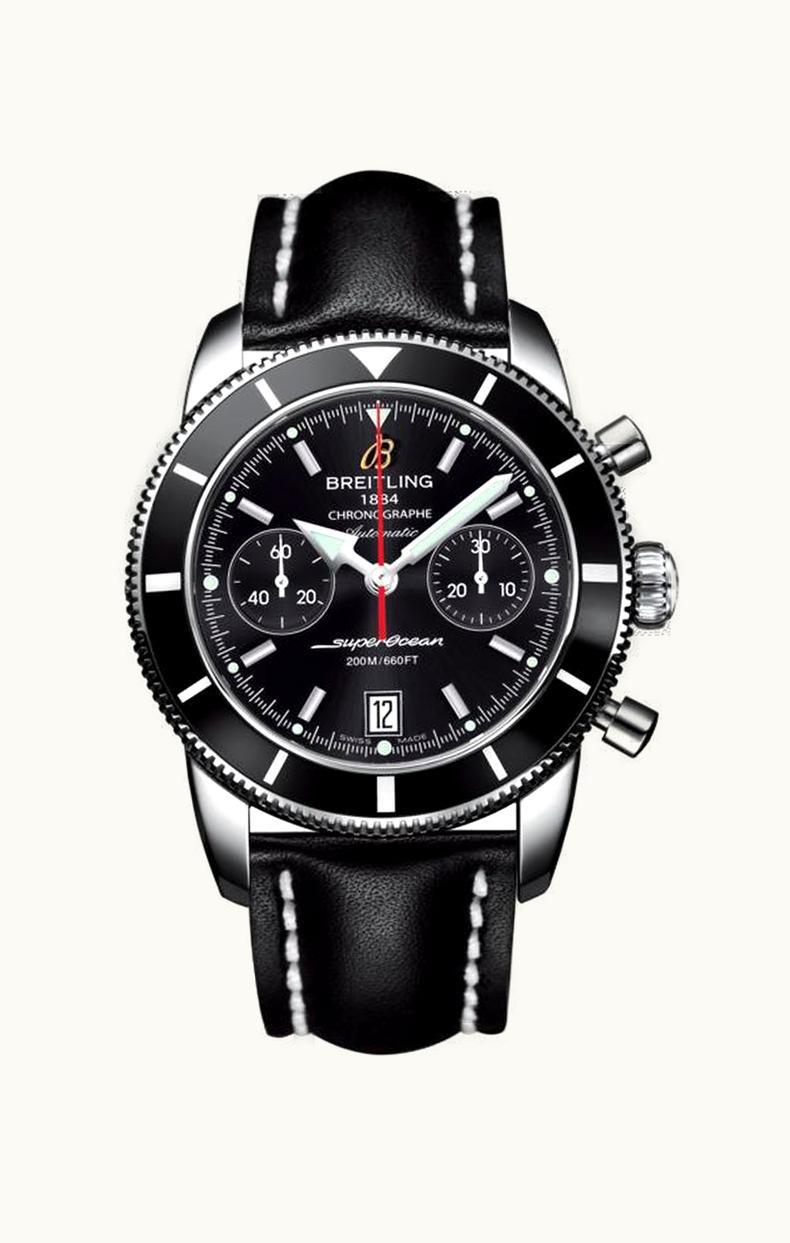 Breitling Superocean Heritage 44 Chronograph Stainless Steel / Black / Black / Calf