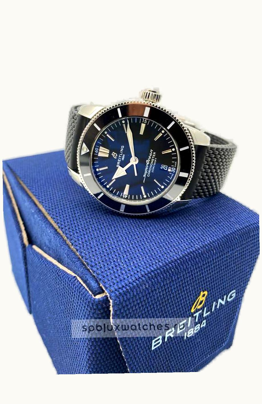 Breitling Superocean Heritage II 46 Chronograph Stainless Steel / Blue / Blue / Rubber / Pin