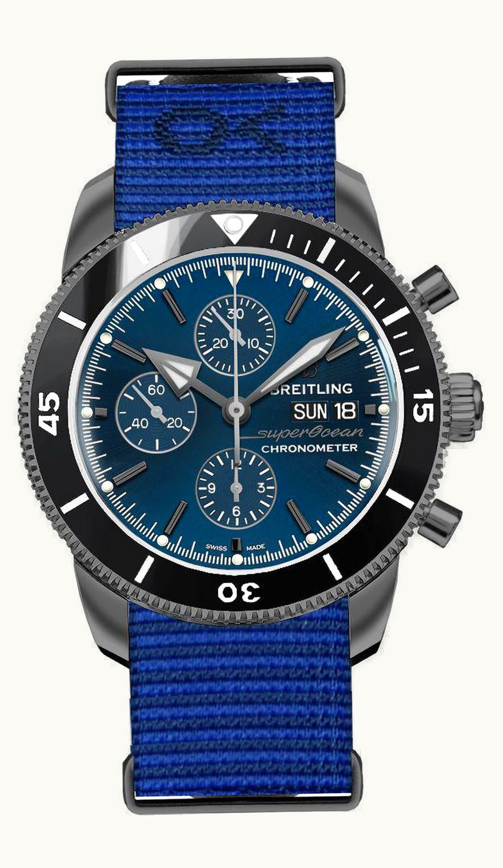Breitling Superocean Heritage II Chronograph 44 Outerknown Stainless Steel / Blue / Econyl