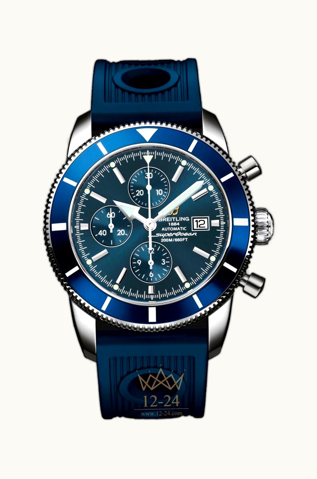 Breitling Superocean Heritage 46 Chronograph Stainless Steel / Blue / Blue / Rubber