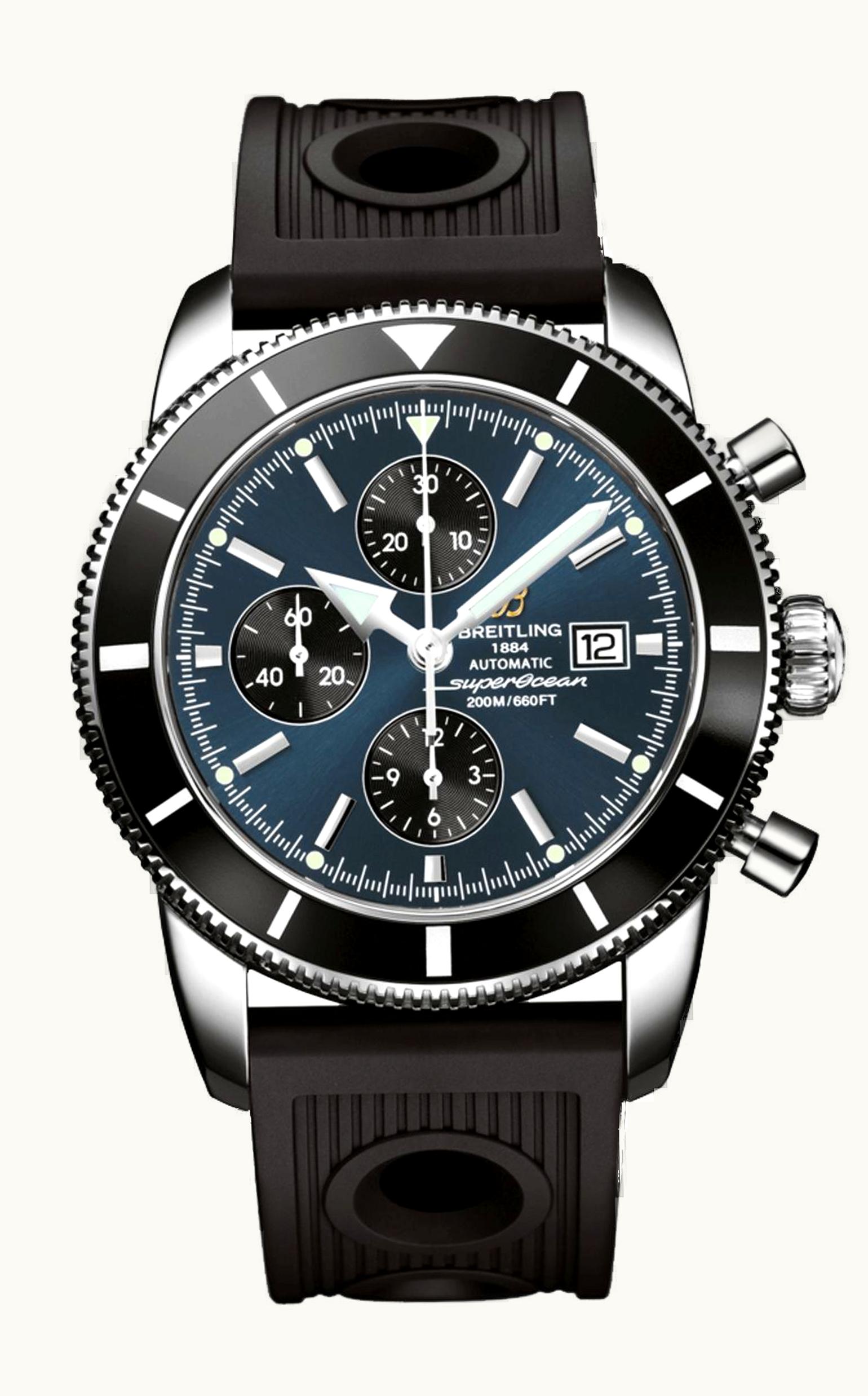 Breitling Superocean Heritage 46 Chronograph Stainless Steel / Black / Black / Rubber
