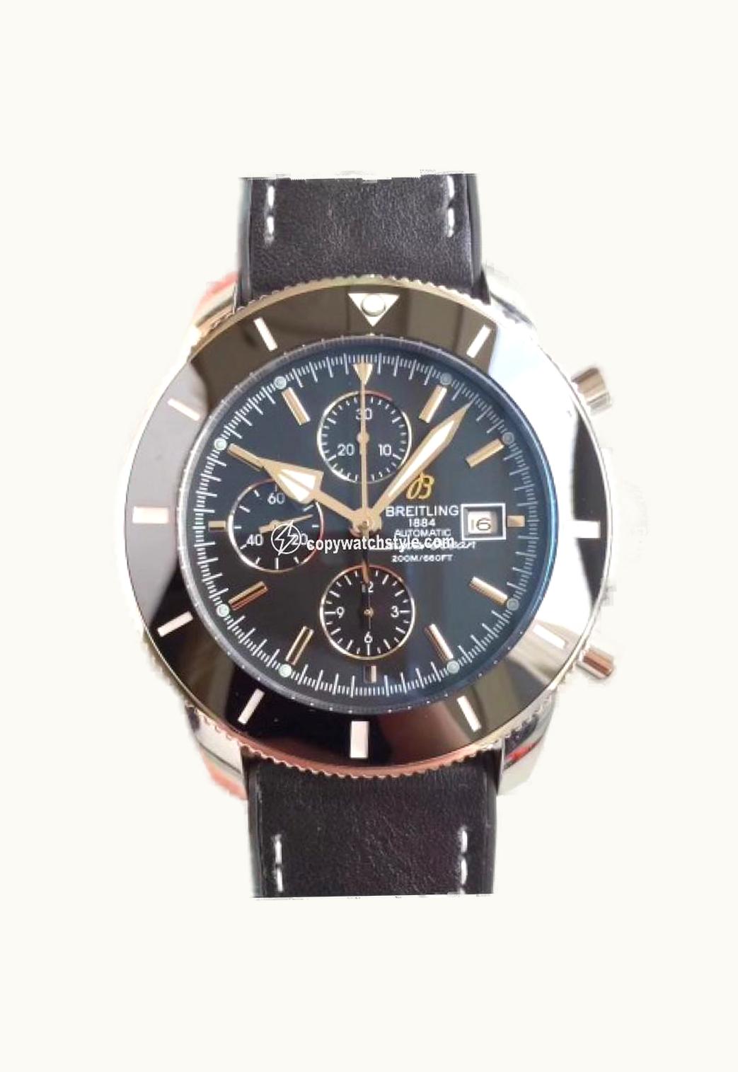 Breitling Superocean Heritage 46 Chronograph Stainless Steel / Black / Black / Calf