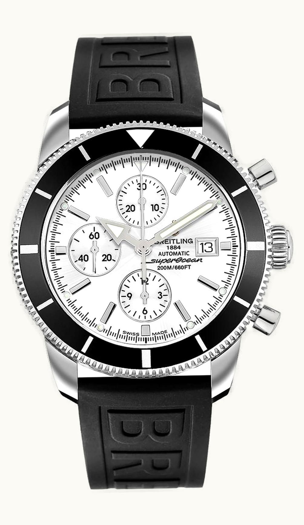 Breitling Superocean Heritage 46 Chronograph Stainless Steel / Black / Stratus Silver / Rubber