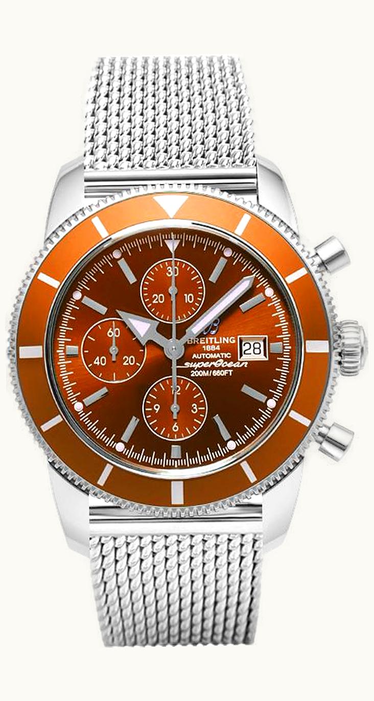 Breitling Superocean Heritage 46 Chronograph Stainless Steel / Bronze / Stratus Silver / Milanese