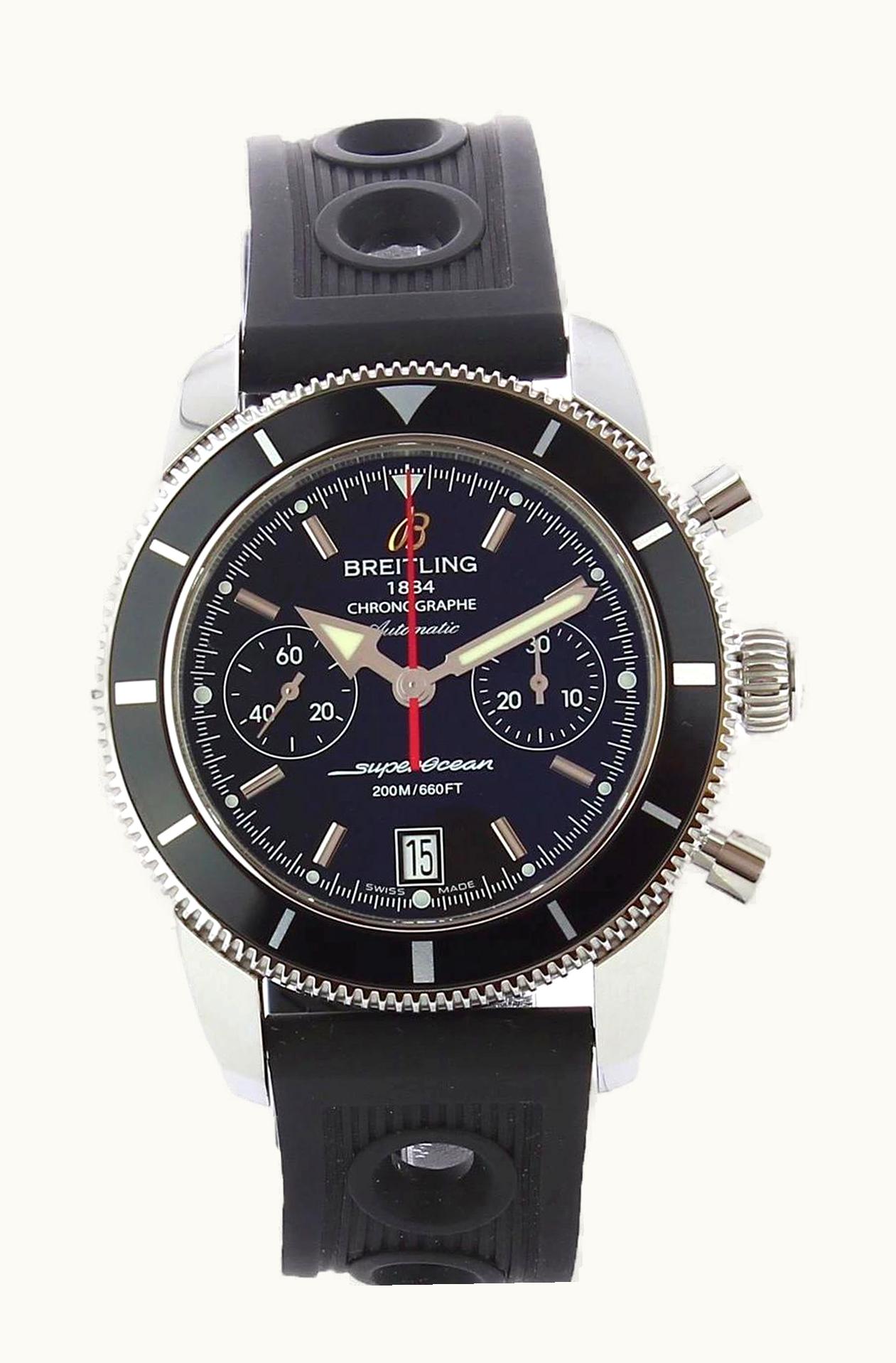 Breitling Superocean Heritage 44 Chronograph Stainless Steel / Black / Black / Rubber
