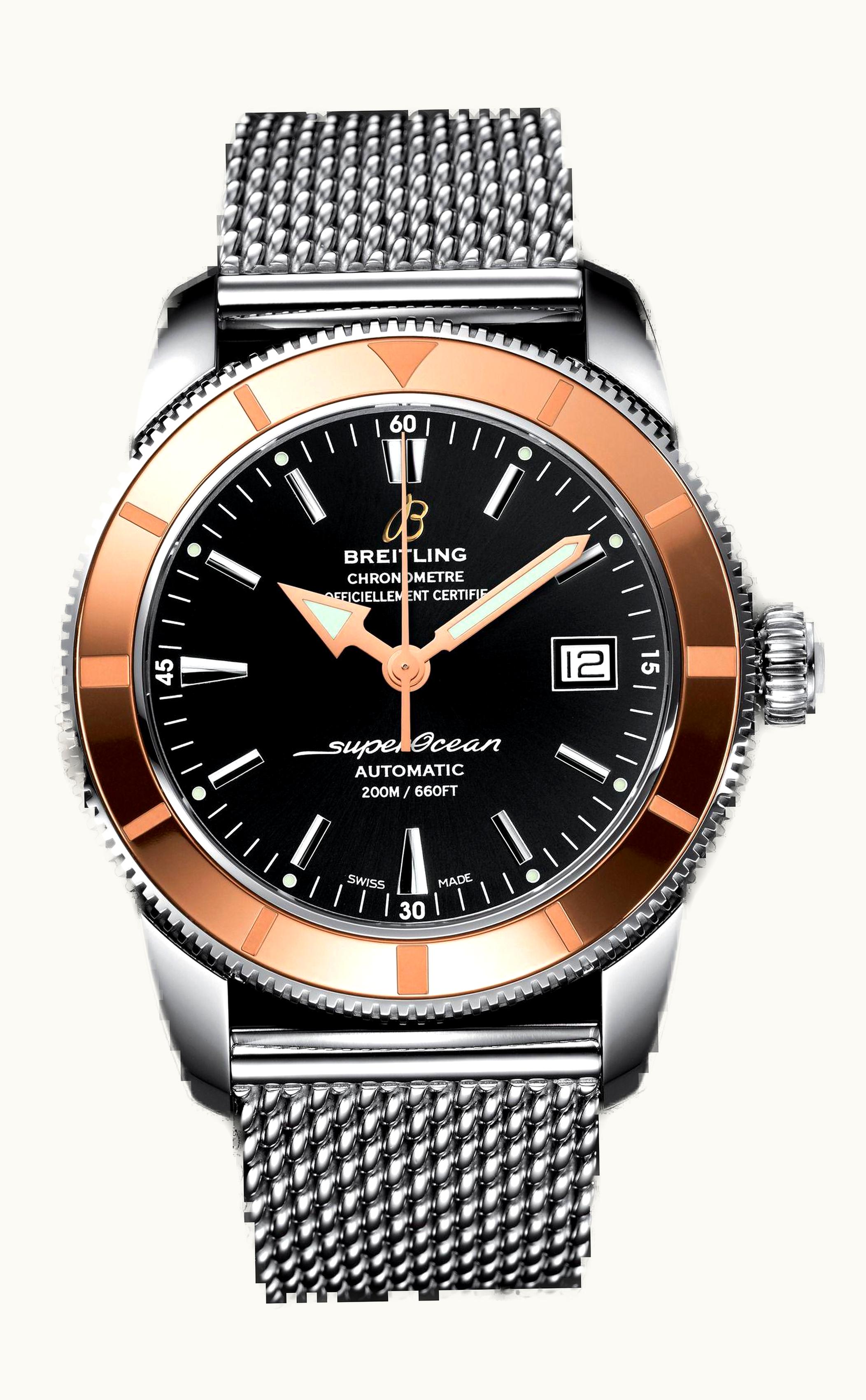 Breitling Superocean Heritage 44 Chronograph Stainless Steel / Red Gold / Black / Rubber