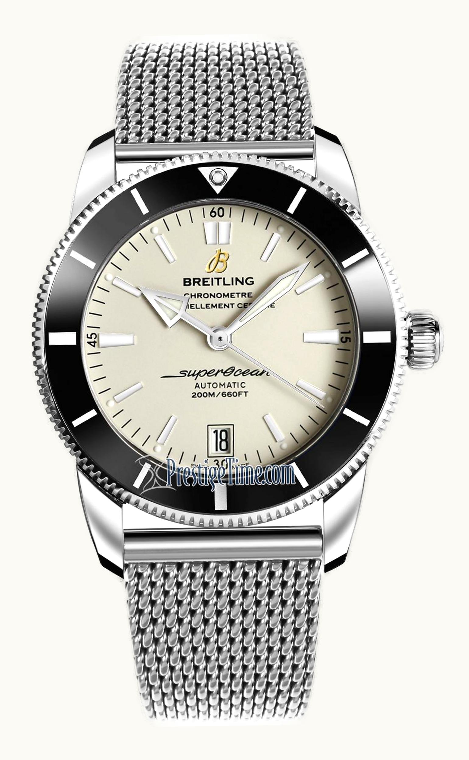 Breitling Superocean Heritage II 42 Stainless Steel / Black / Silver / Bracelet