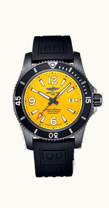 Breitling Superocean Heritage 46 Chronograph Stainless Steel / Red Gold  / Black /  Calf