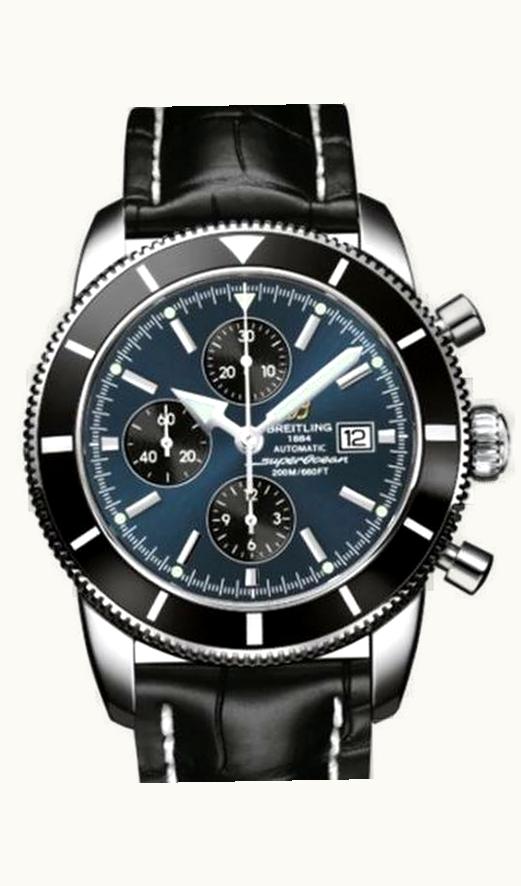 Breitling Superocean Heritage 44 Chronograph Stainless Steel / Black / Silver / Milanese