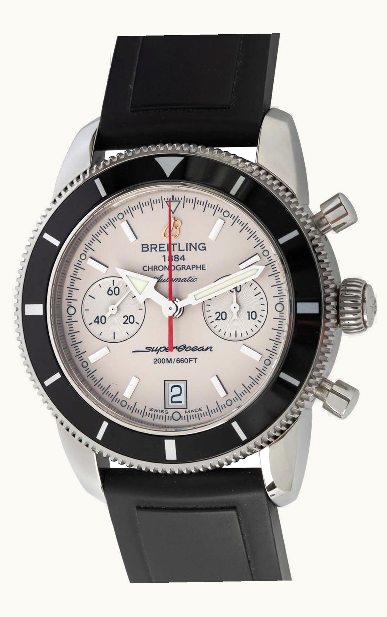 Breitling Superocean Heritage 44 Chronograph Stainless Steel / Black / Silver / Rubber