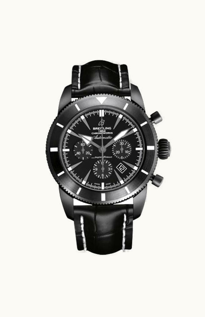 Breitling Superocean Heritage 46 Chronoworks Ceramic / Black / Croco