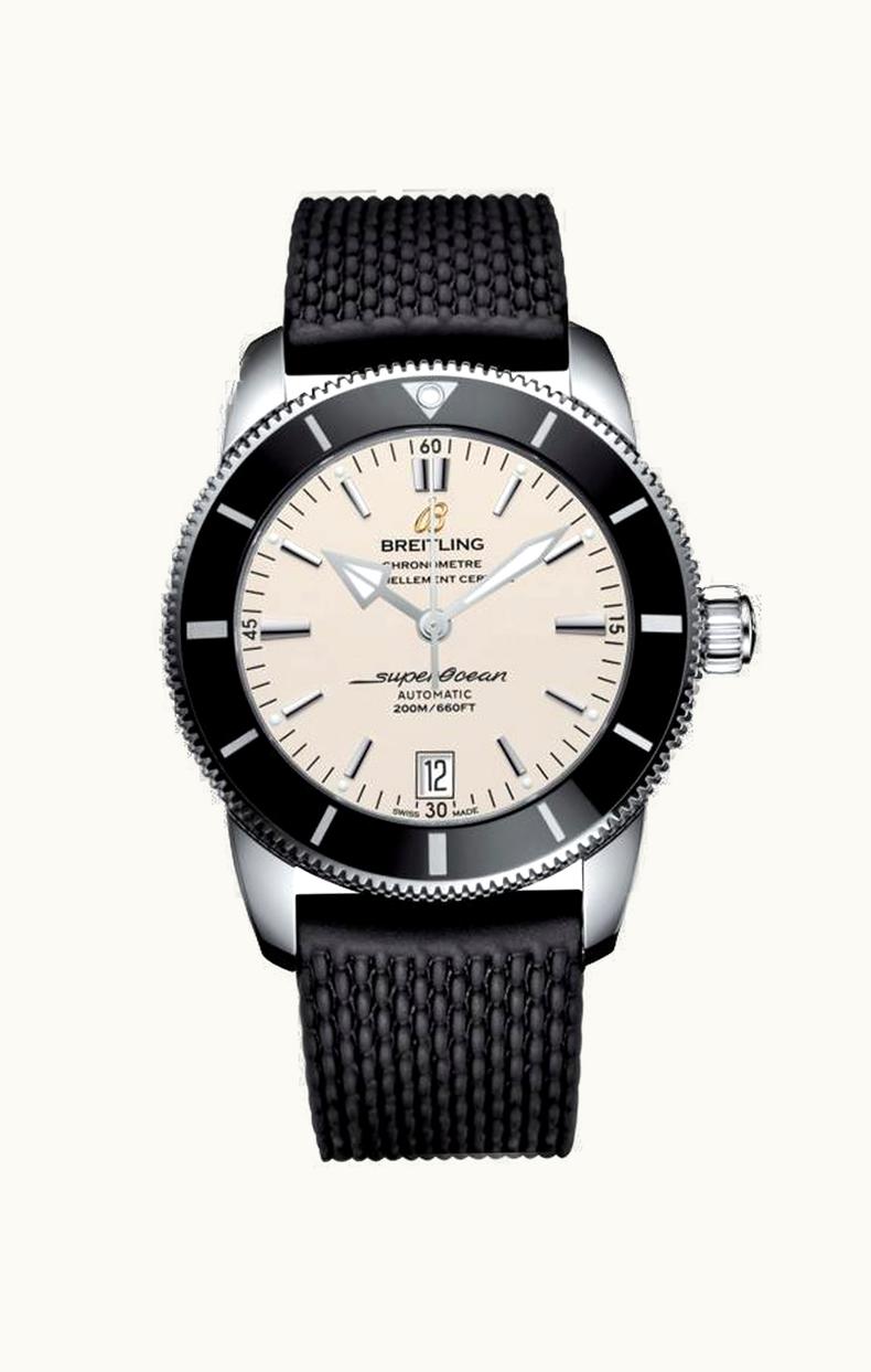 Breitling Superocean Heritage II 42 Stainless Steel / Black / Silver / Rubber / Pin