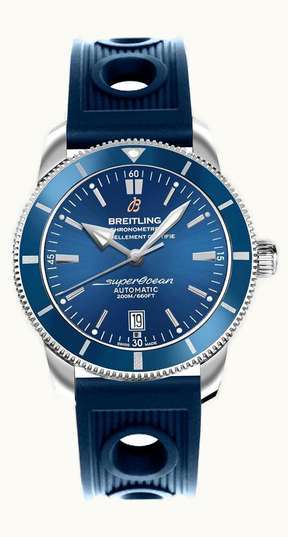 Breitling Superocean Heritage II 42 Stainless Steel / Blue / Blue / Rubber / Pin