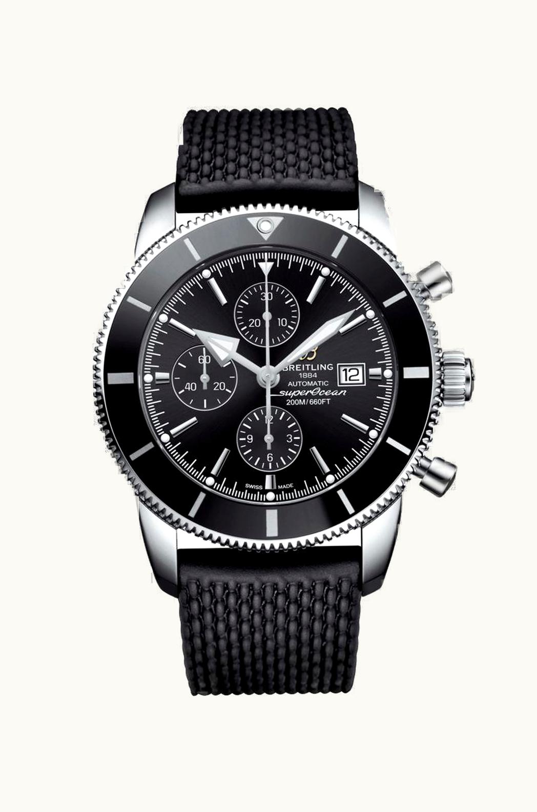 Breitling Superocean Heritage II 46 Chronograph Stainless Steel / Black / Black / Rubber / Folding