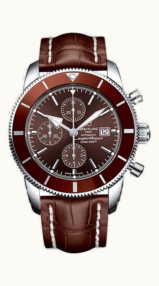 Breitling Superocean Heritage II 46 Chronograph Stainless Steel / Bronze / Bronze /  Croco / Pin