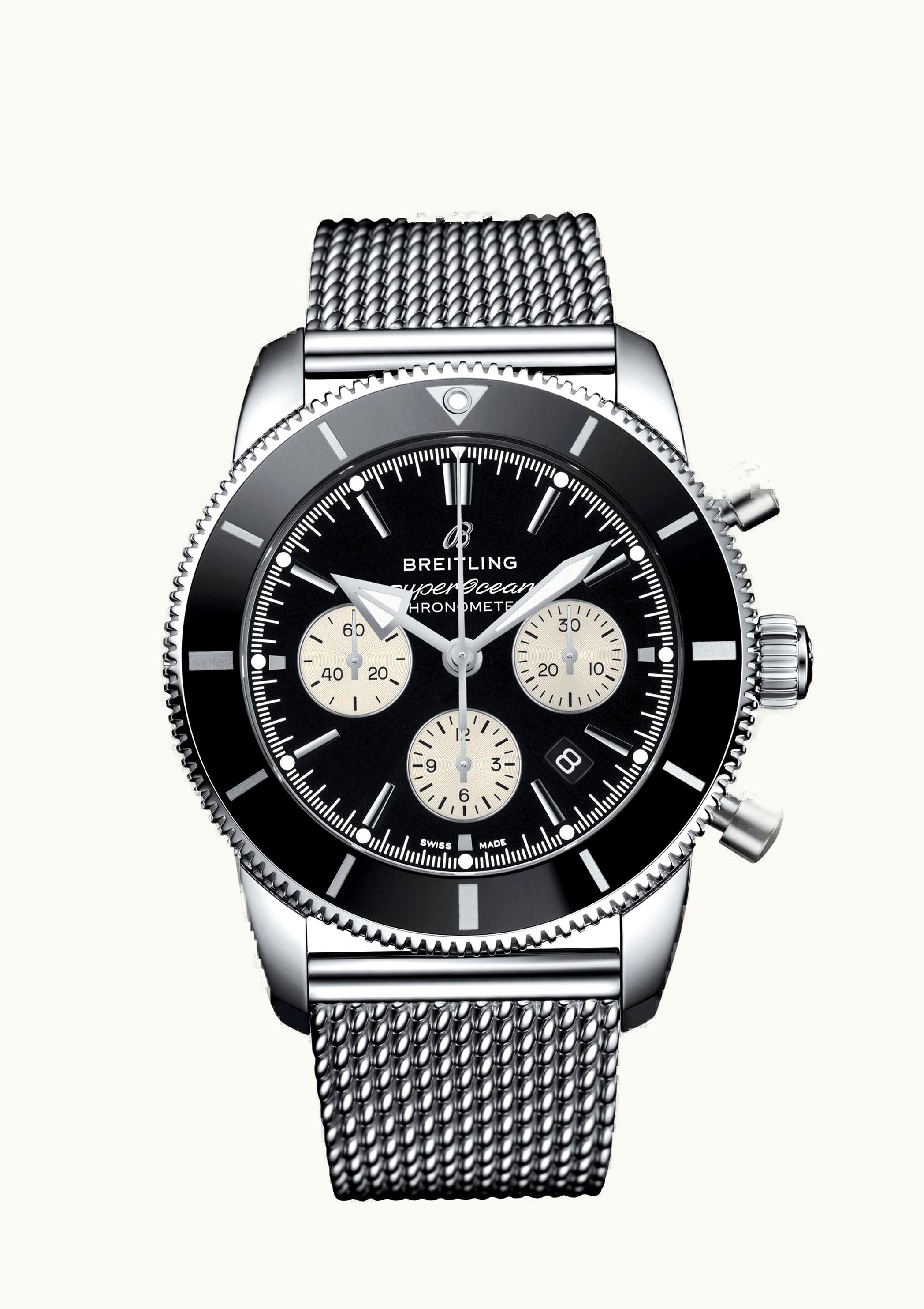 Breitling Superocean Heritage II B01 Chronograph 44 Stainless Steel / Black / Bracelet