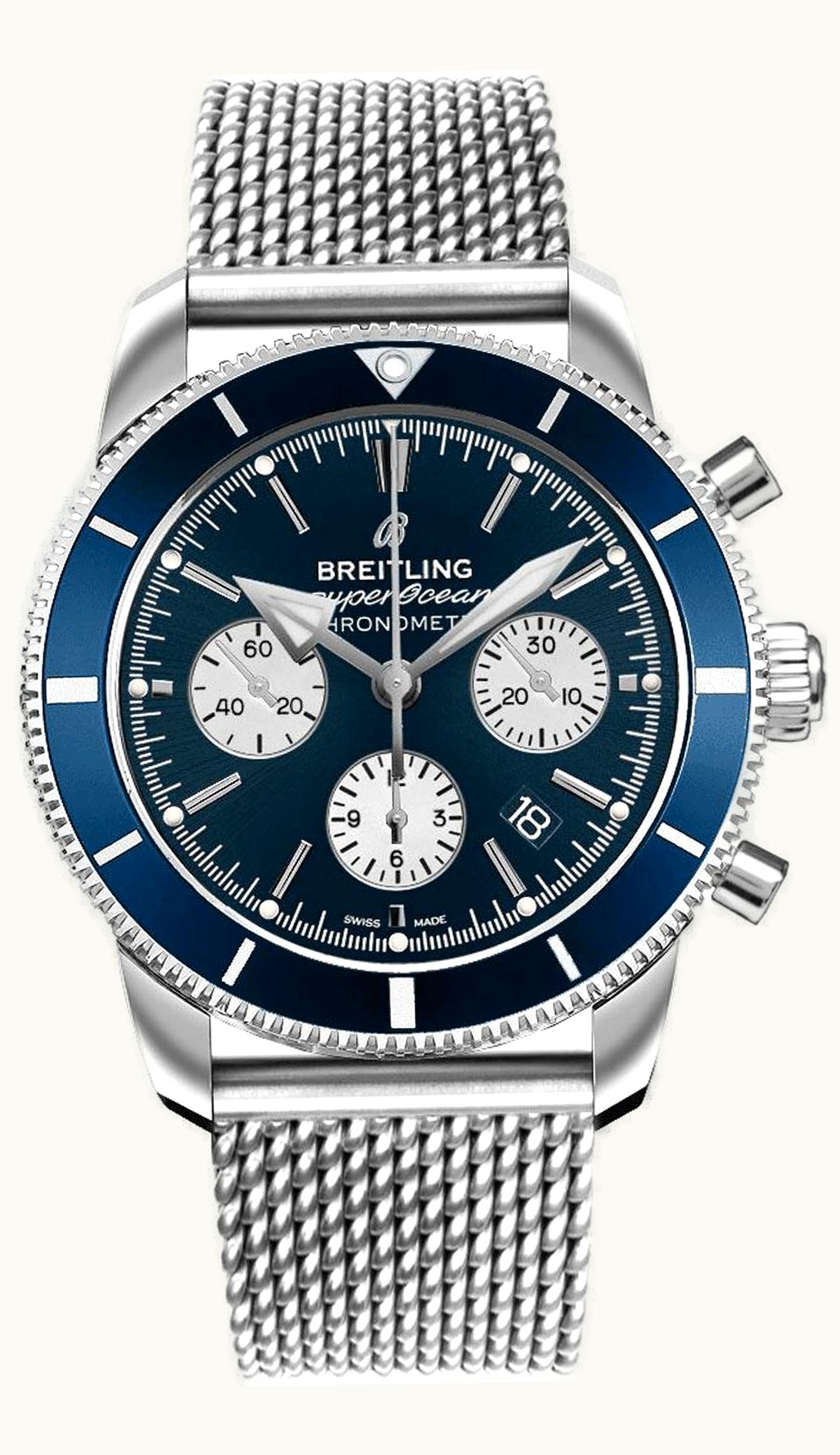 Breitling Superocean Heritage II B01 Chronograph 44 Stainless Steel / Blue / Bracelet