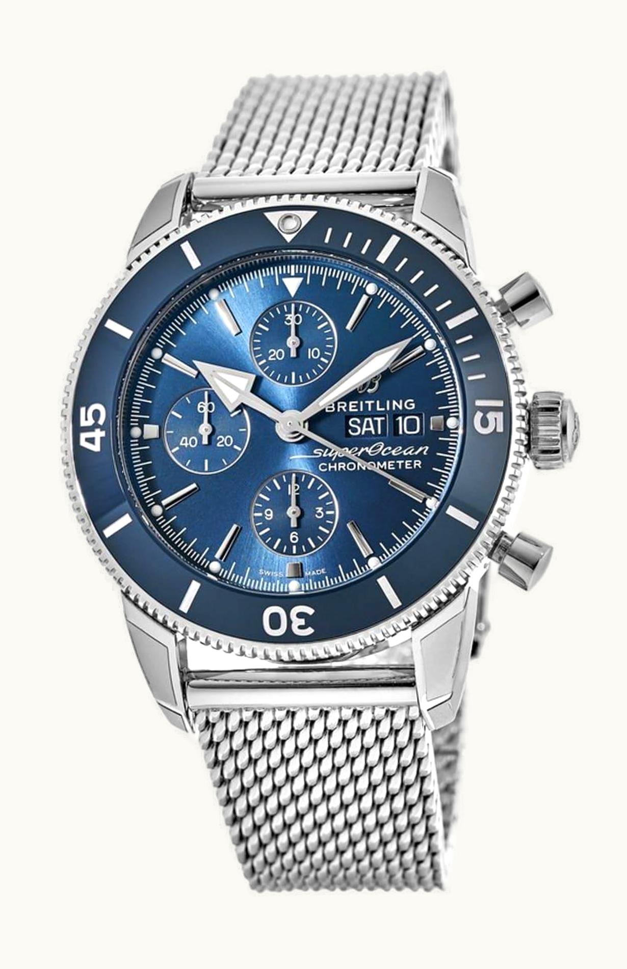 Breitling Superocean Heritage II Chronograph 44 Stainless Steel / Blue / Milanese