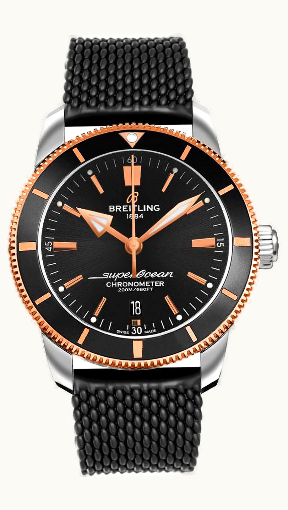 Breitling Superocean Heritage II B20 Automatic 44 Stainless Steel - Red Gold / Black / Rubber / Folding