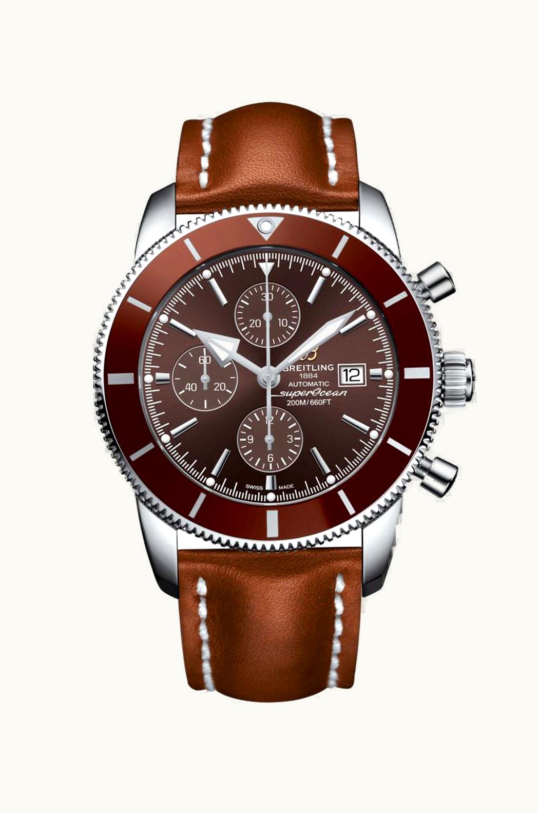 Breitling Superocean Heritage II 46 Chronograph Stainless Steel / Bronze / Bronze /  Calf / Pin