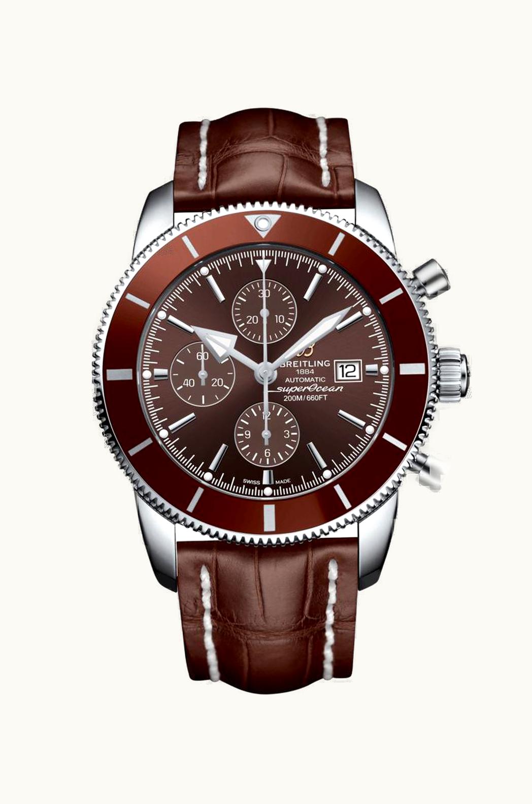 Breitling Superocean Heritage II 46 Chronograph Stainless Steel / Bronze / Bronze / Croco / Folding