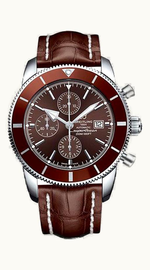 Breitling Superocean Heritage II 46 Chronograph Stainless Steel / Bronze / Bronze /  Croco / Pin