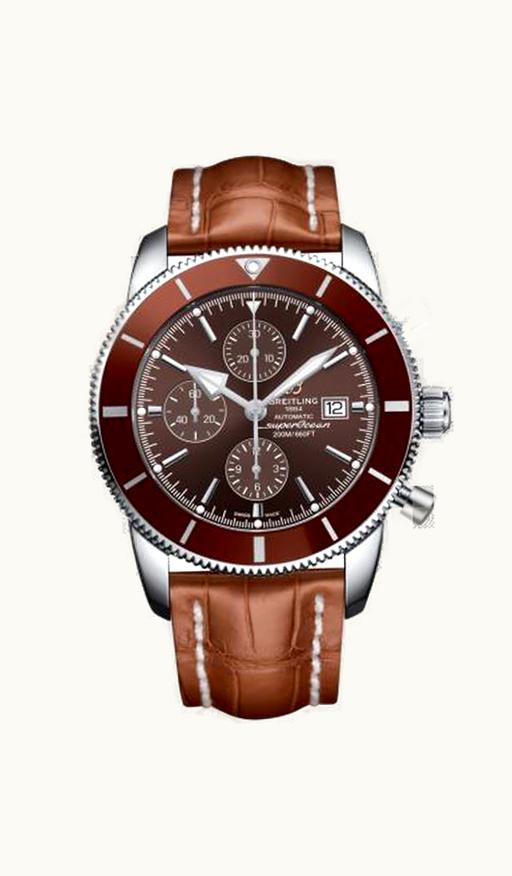 Breitling Superocean Heritage II 46 Chronograph Stainless Steel / Bronze / Bronze /  Croco / Folding