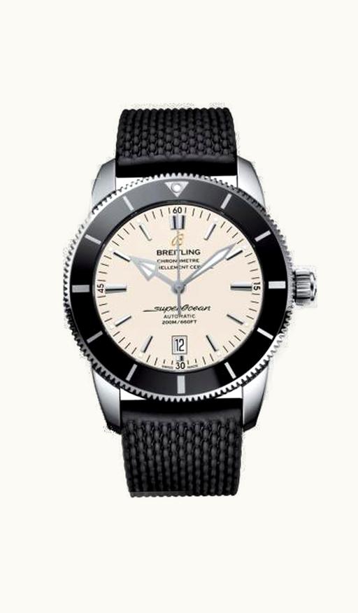 Breitling Superocean Heritage II 46 Stainless Steel / Black / Silver / Rubber / Pin