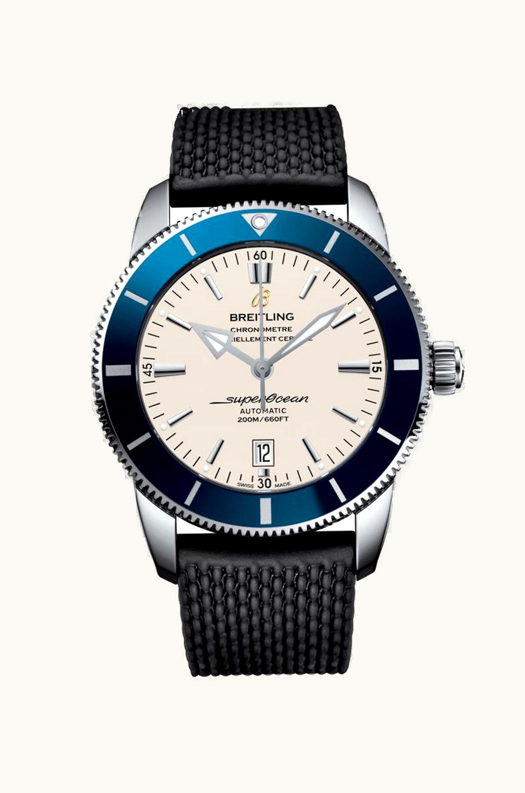 Breitling Superocean Heritage II 46 Stainless Steel / Blue / Silver / Rubber / Pin