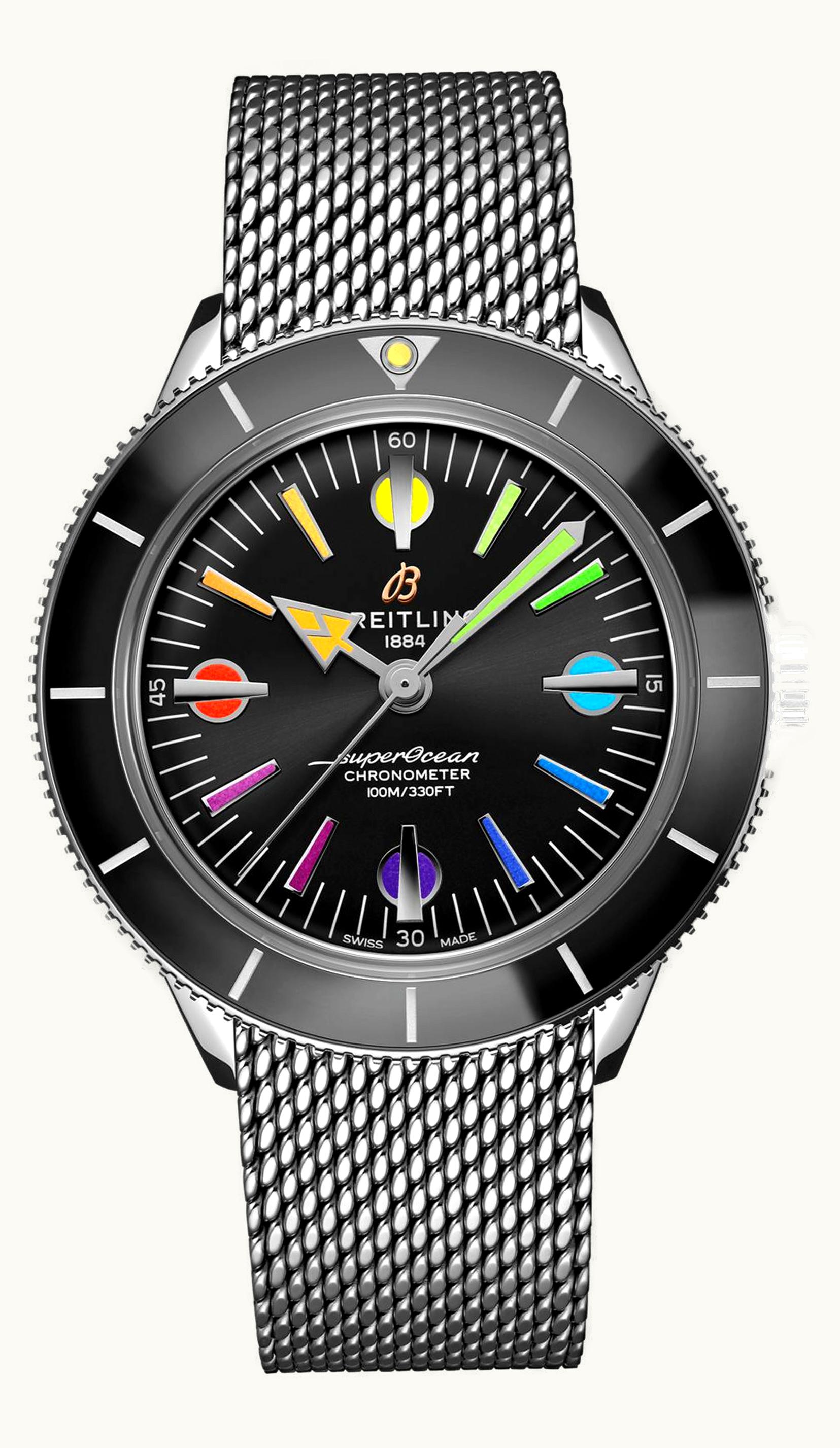 Breitling Superocean Heritage '57 Stainless Steel / Rainbow Boutique Limited Edition / Mesh