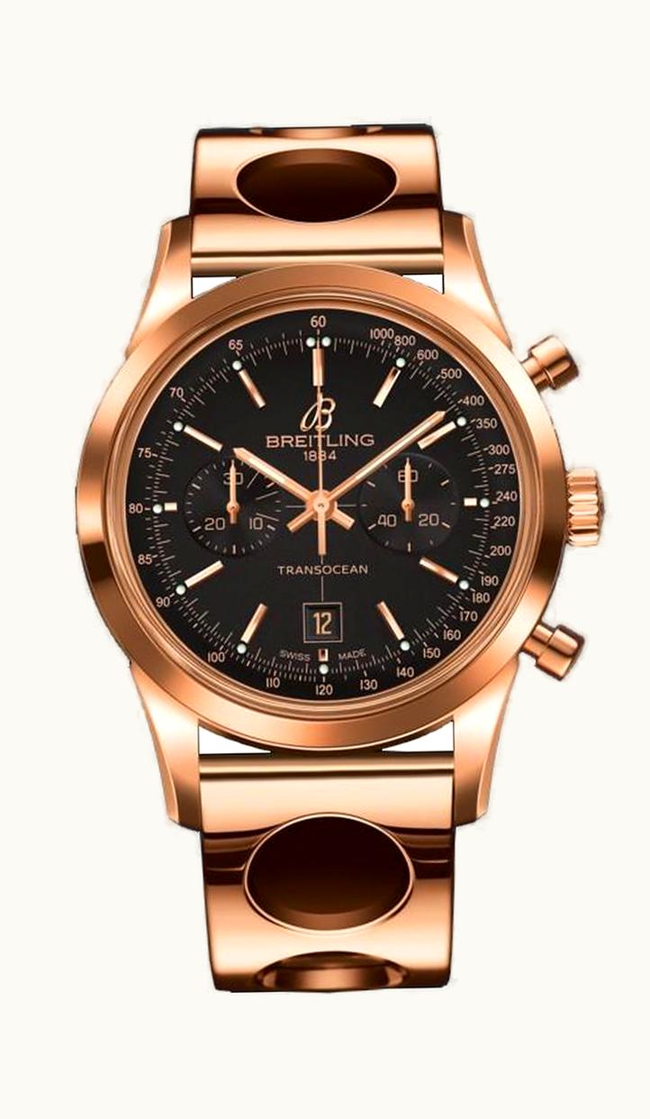 Breitling Transocean Chronograph 38 Gold / Black / Racer