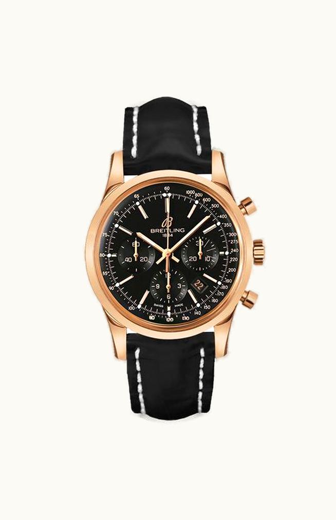 Breitling Transocean Chronograph 38 Gold / Silver / Racer