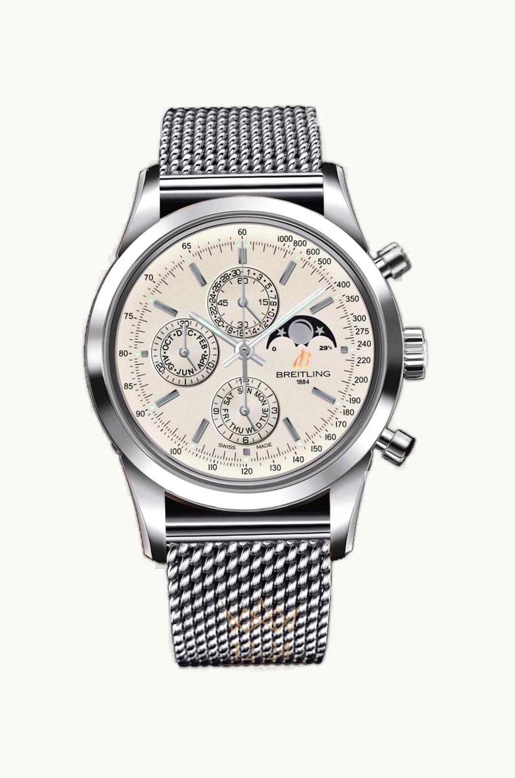 Breitling Transocean Chronograph 1461 Stainless Steel / Silver / Bracelet