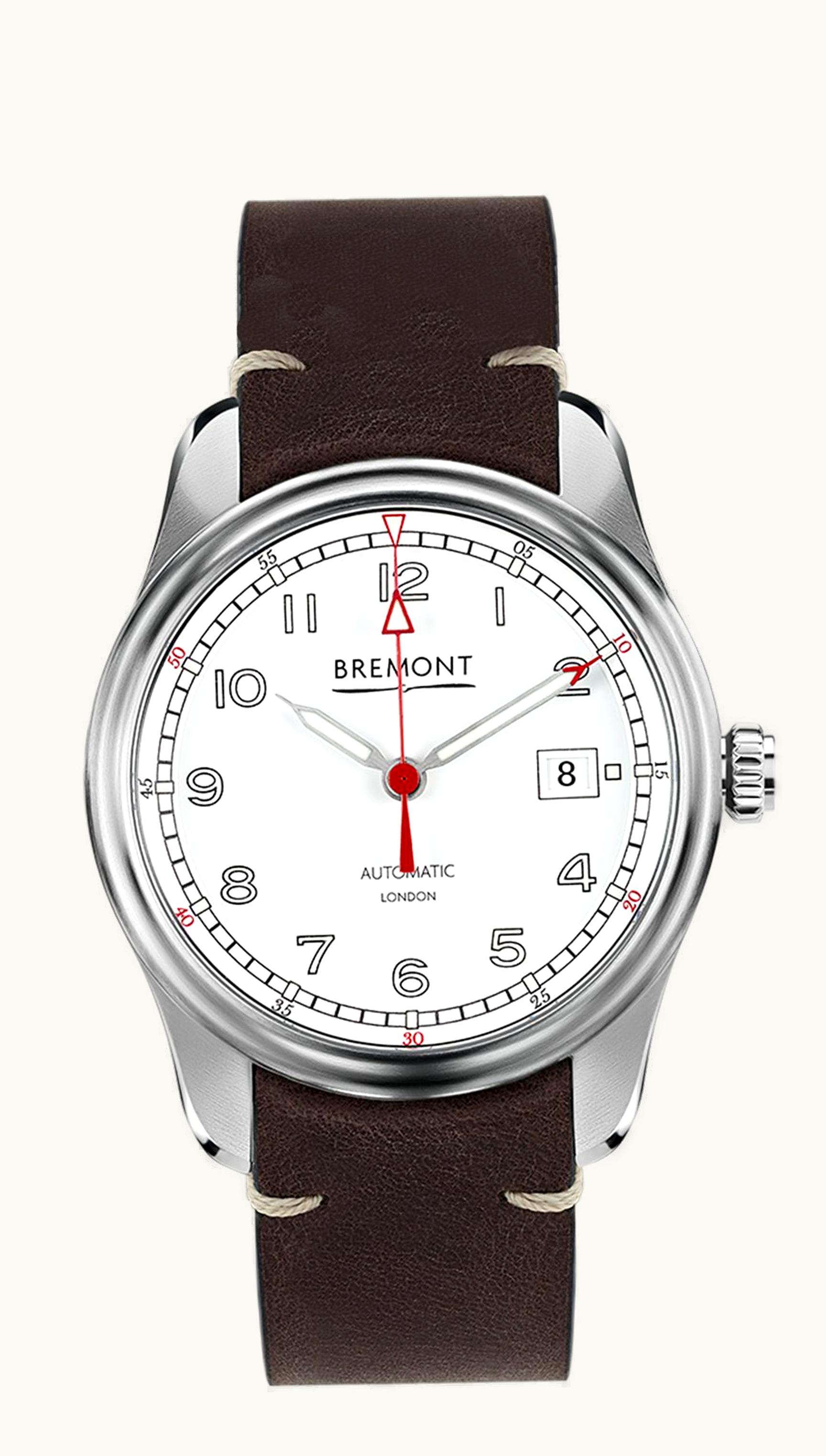 Bremont Airco Mach 1 Stainless Steel / White / Calf