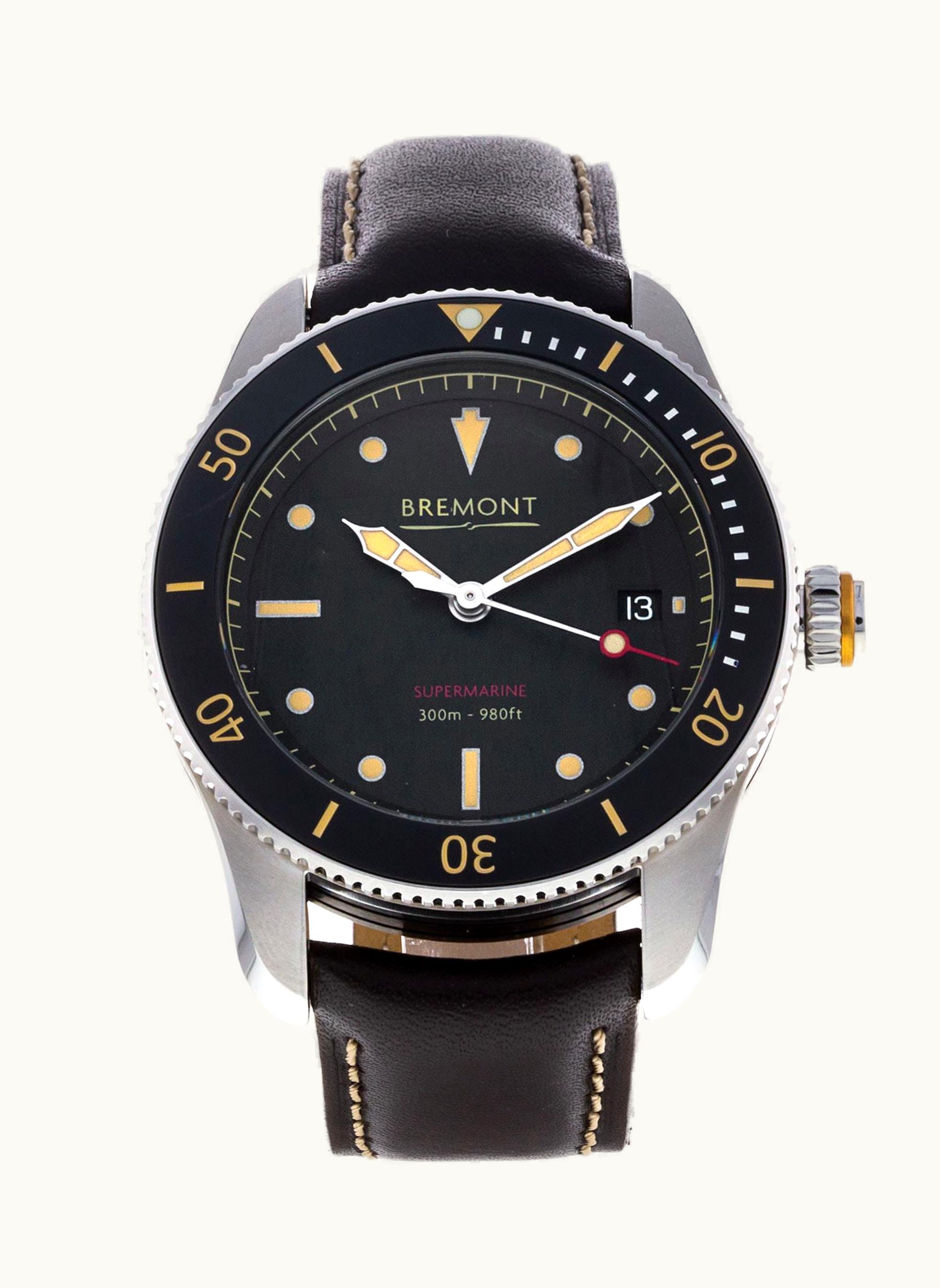 Bremont Supermarine S301 Stainless Steel / Black / Calf