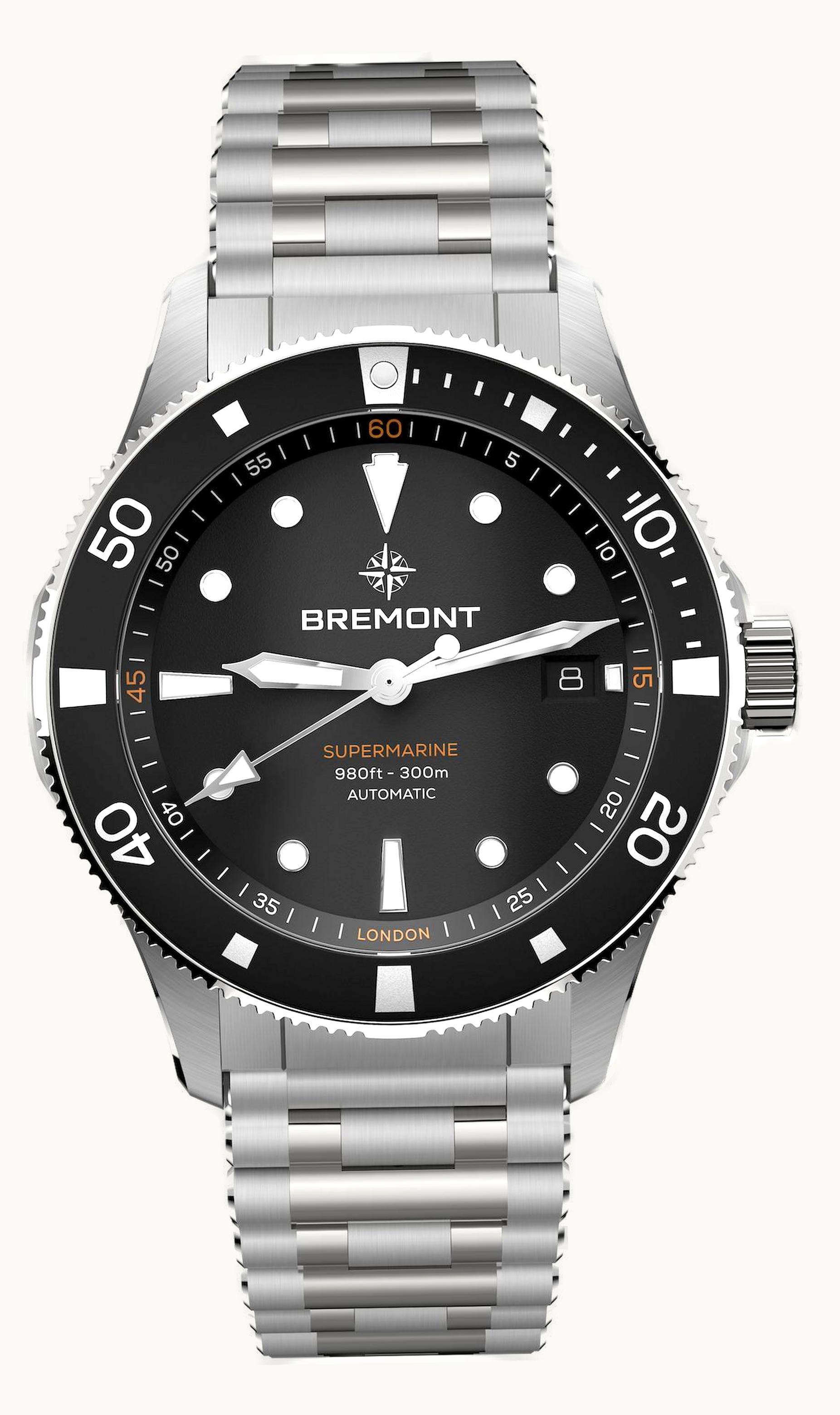 Bremont Supermarine S300 Stainless Steel / Black / Bracelet