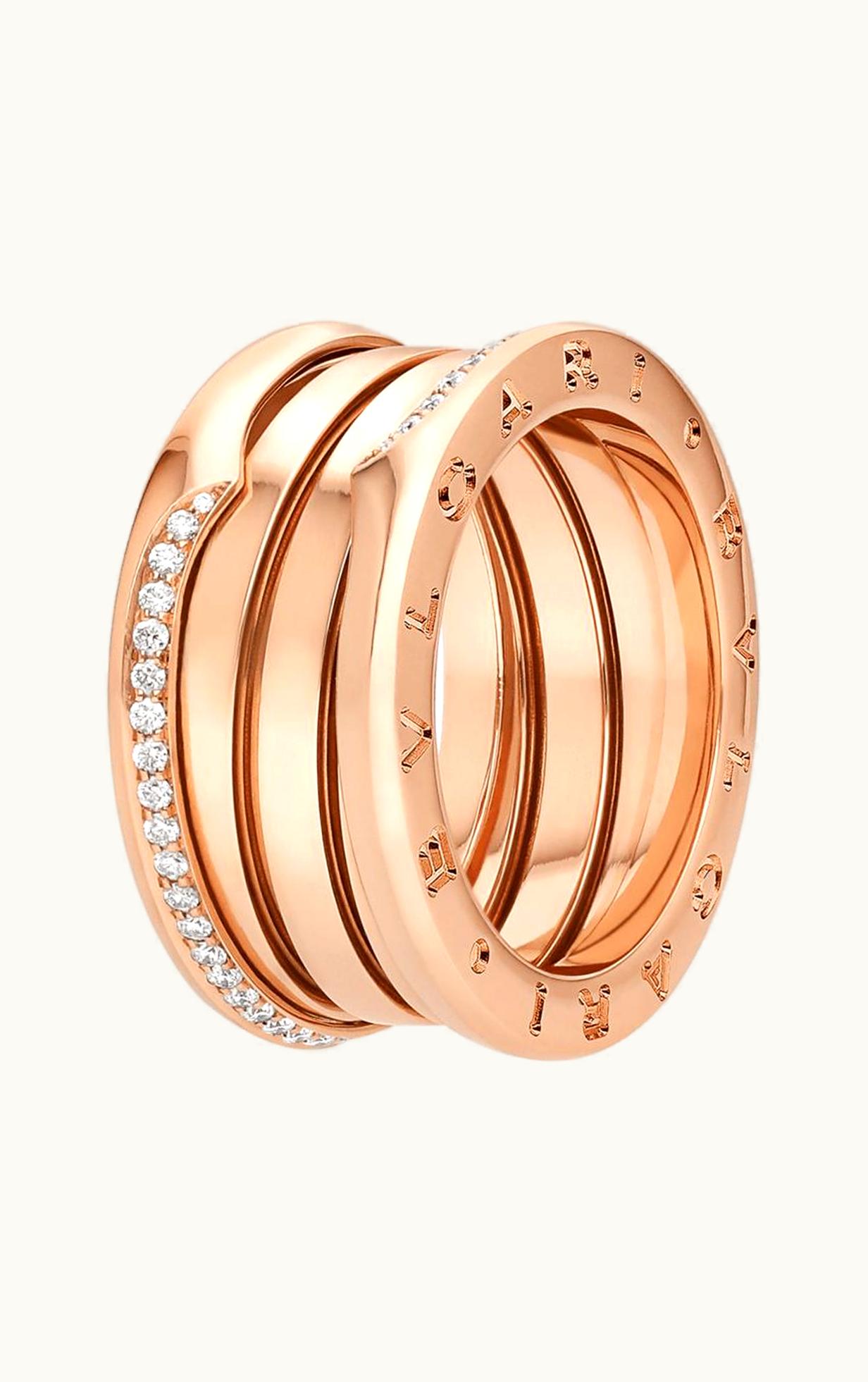 Bulgari B.Zero1 Pink Gold  Ceramic White