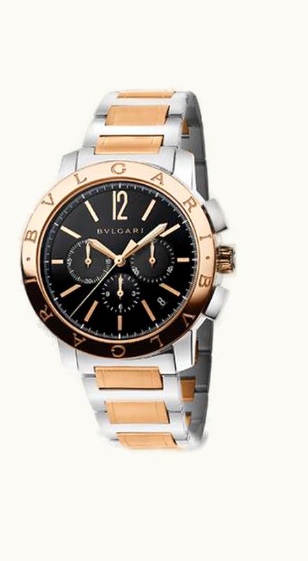 Bulgari Bulgari Solotempo 39 Pink Gold Silver Bracelet