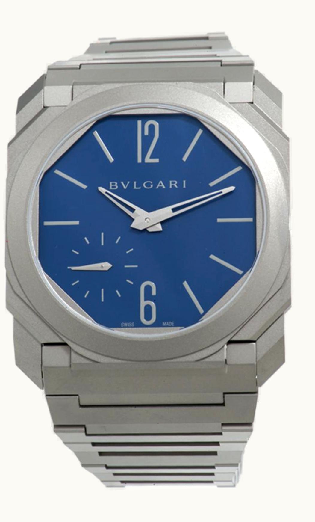 Bulgari Octo Finissimo Automatic Titanium / Blue / Japan