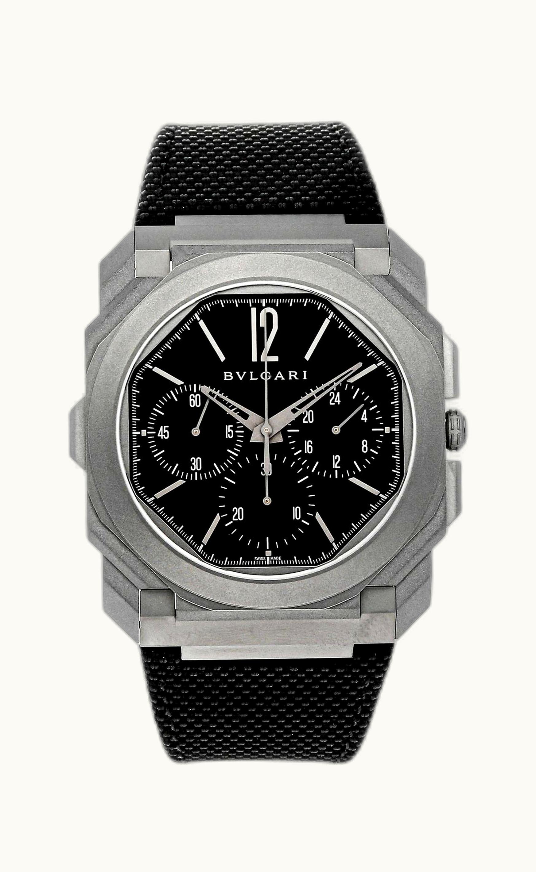 Bulgari Octo Finissimo Chronograph GMT Automatic Titanium / Black