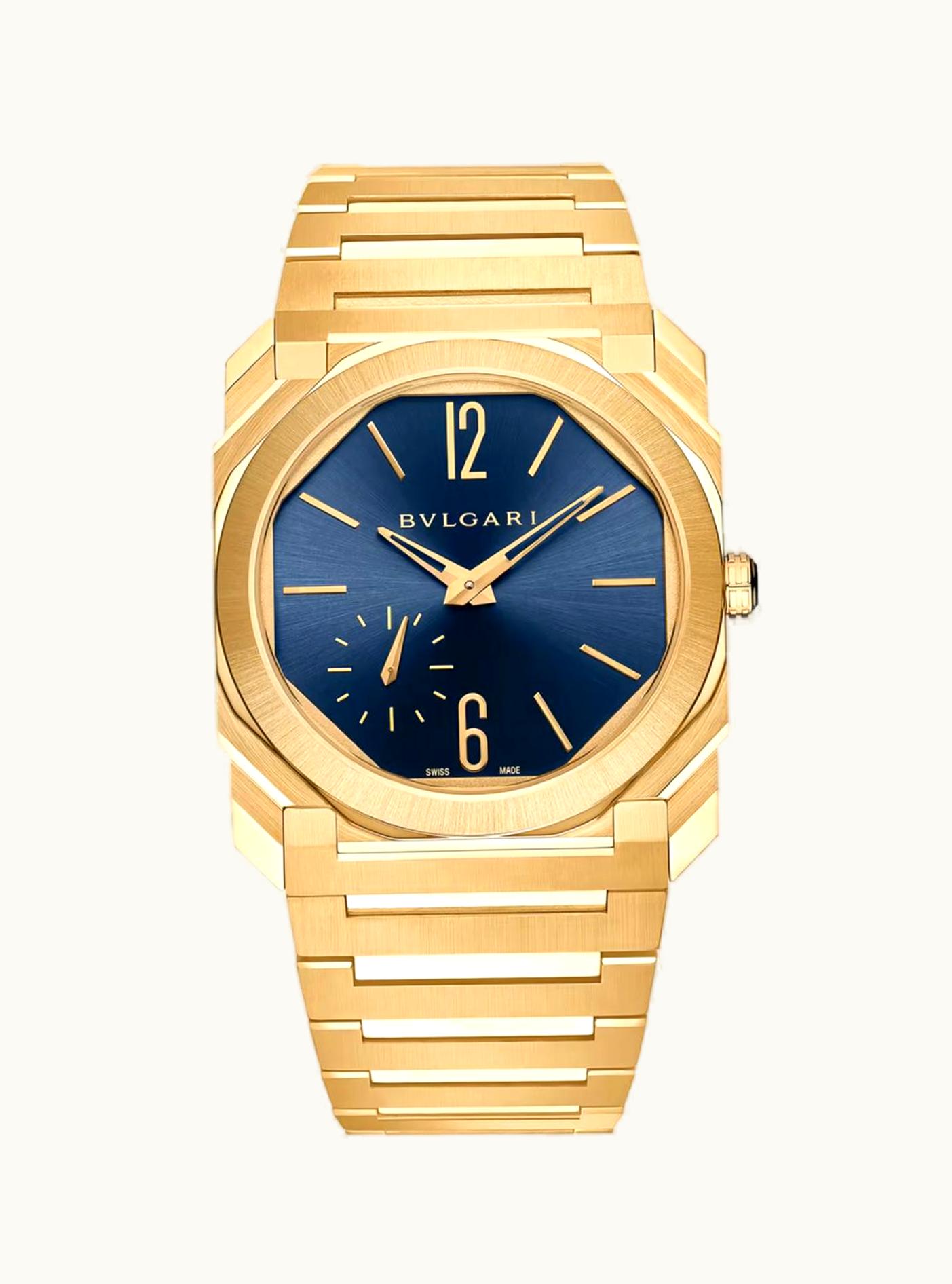 Bulgari Octo Finissimo Automatic Arabic Blue / Rose Gold