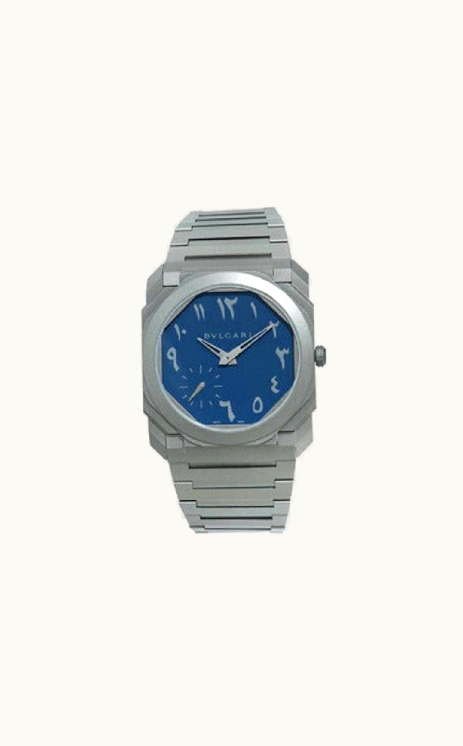 Bulgari Octo Finissimo Automatic Arabic Blue / Titanium
