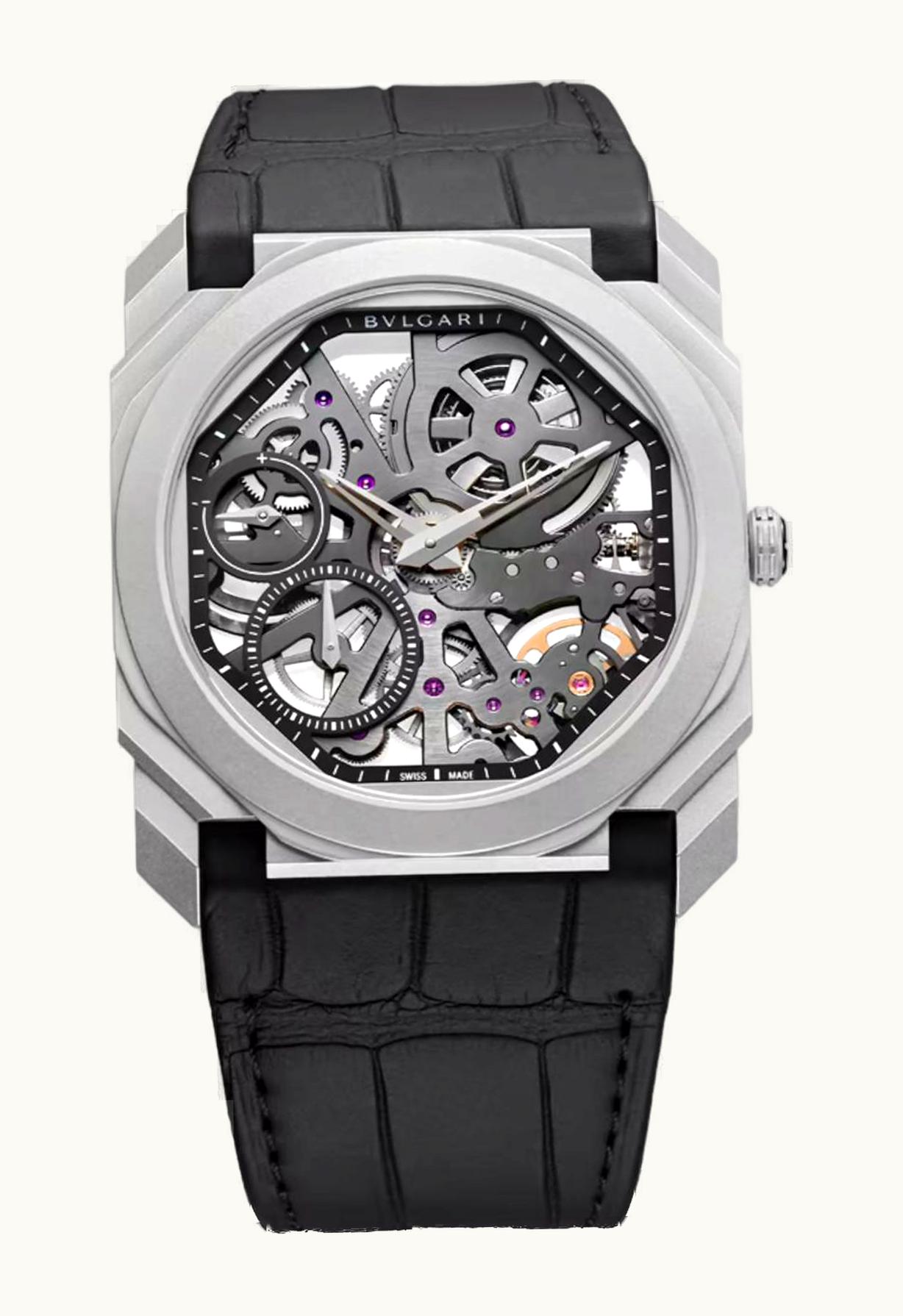 Bulgari Octo Finissimo Skeleton Titanium / Alligator