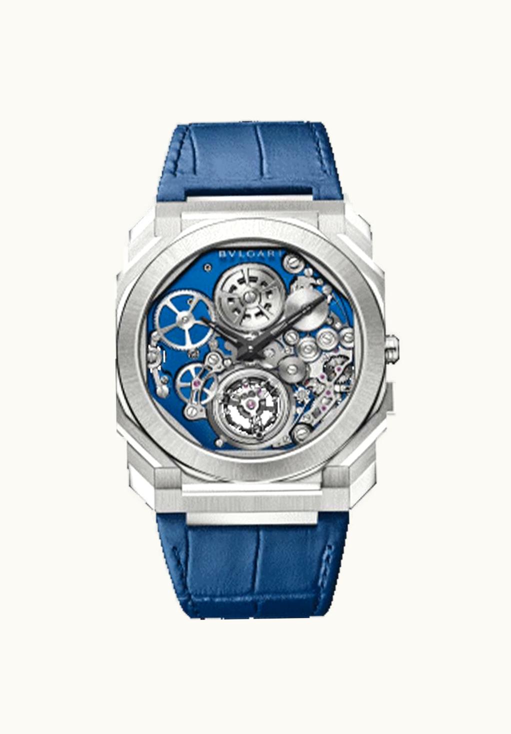 Bulgari Octo Finissimo Platinum / Blue