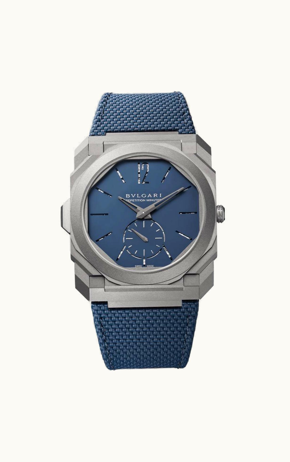 Bulgari Octo Finissimo Automatic Titanium / Grey - Blue / Bracelet