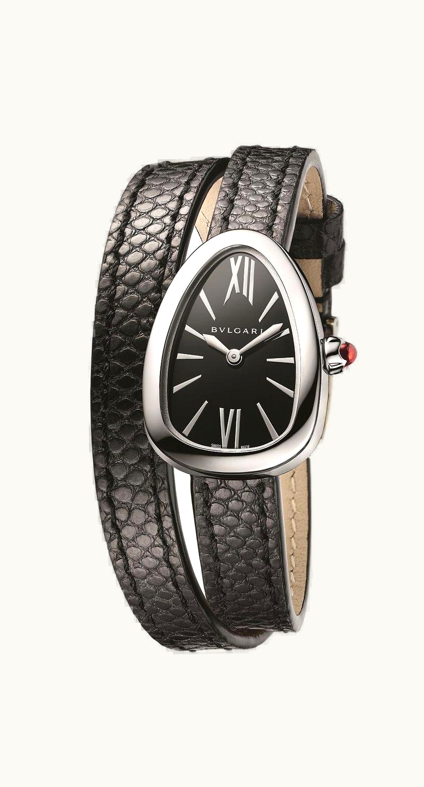 Bulgari Serpenti Skin Stainless Steel / Black