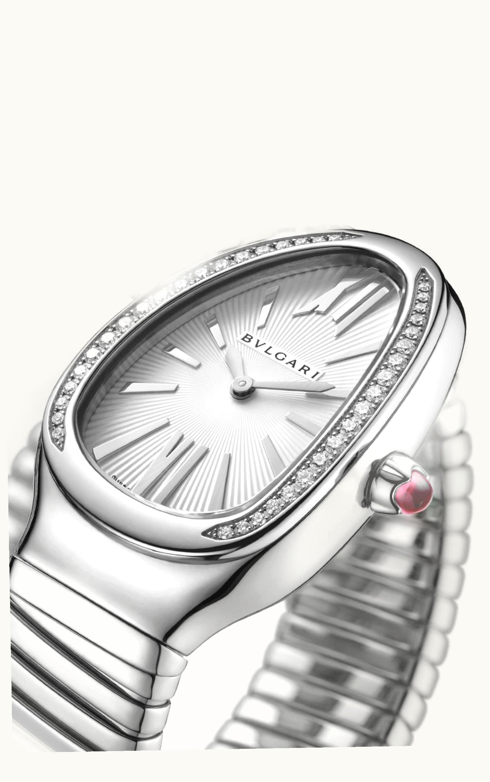 Bulgari Serpenti Tubogas Two Tone Silver Double Tour