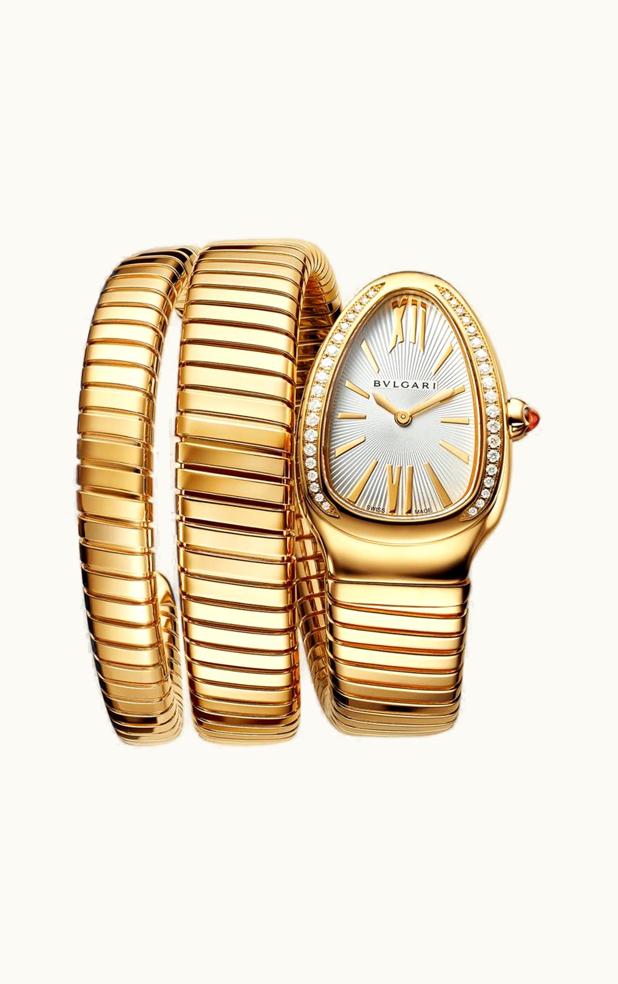 Bulgari Serpenti Tubogas Yellow Gold Diamond Double Tour