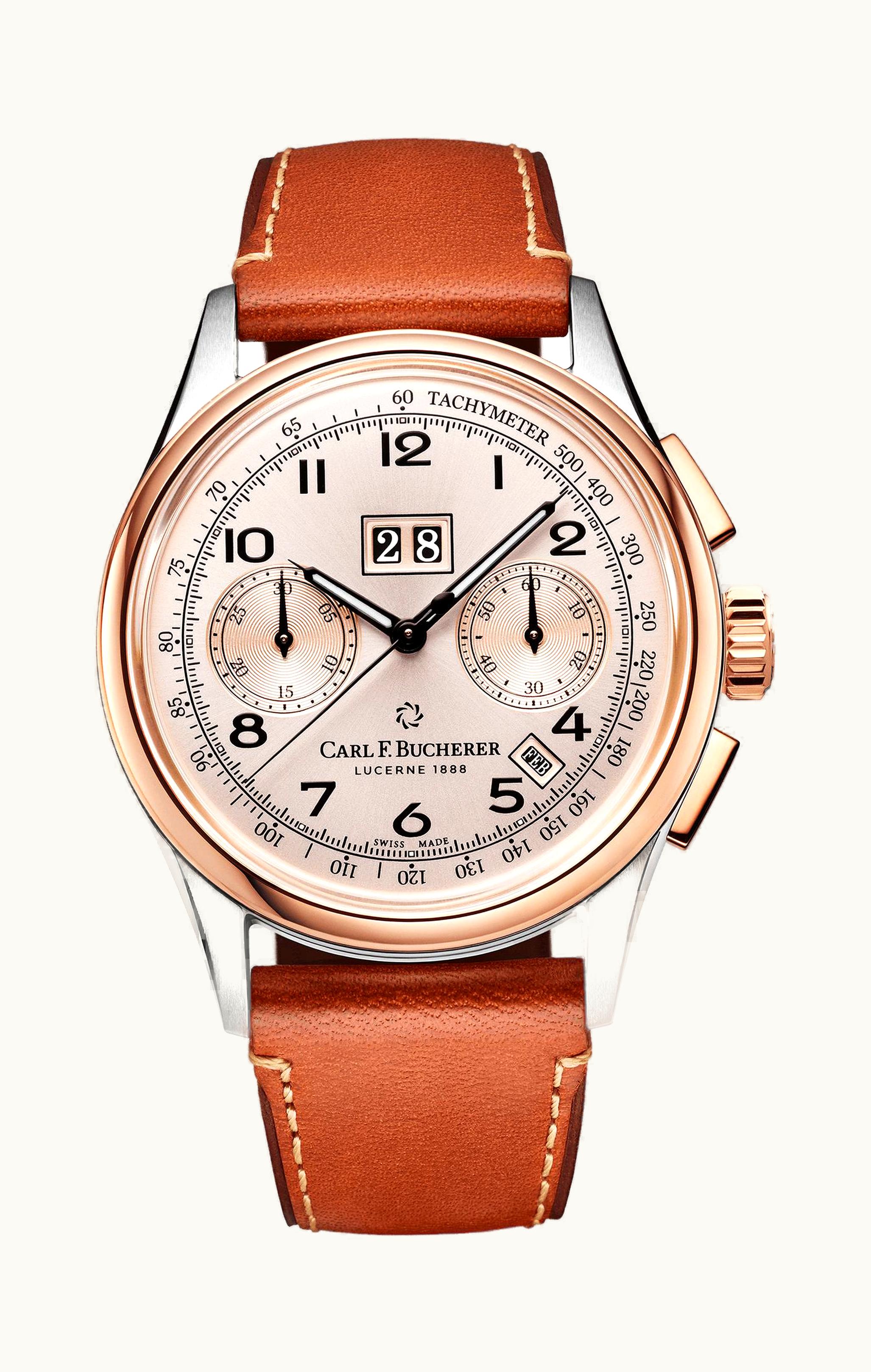 Carl F. Bucherer Heritage Bicompax Annual Stainless Steel - Rose Gold / Champagne
