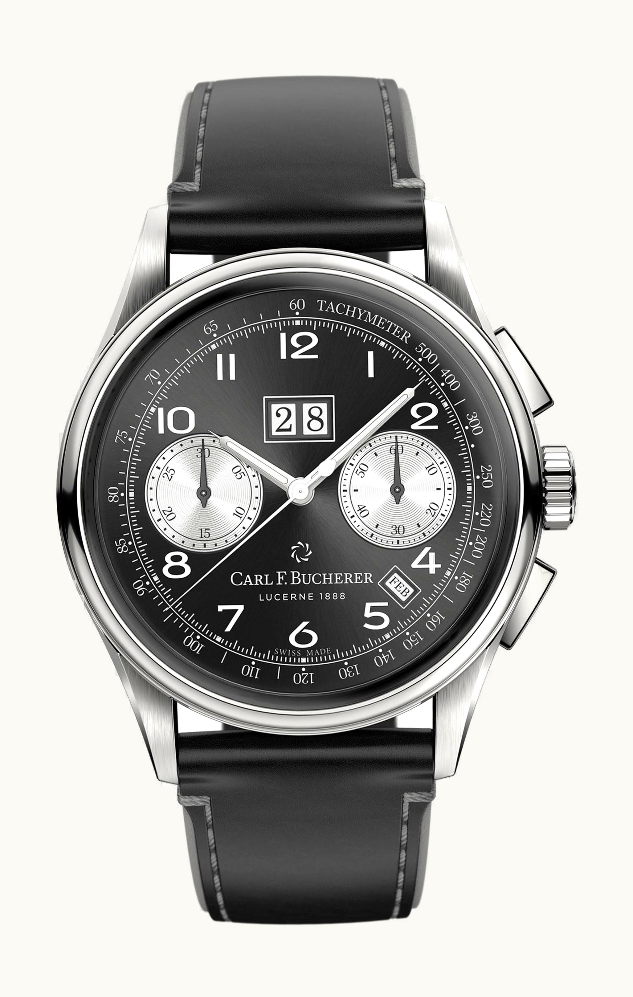 Carl F. Bucherer Heritage Bicompax Annual Stainless Steel / Black